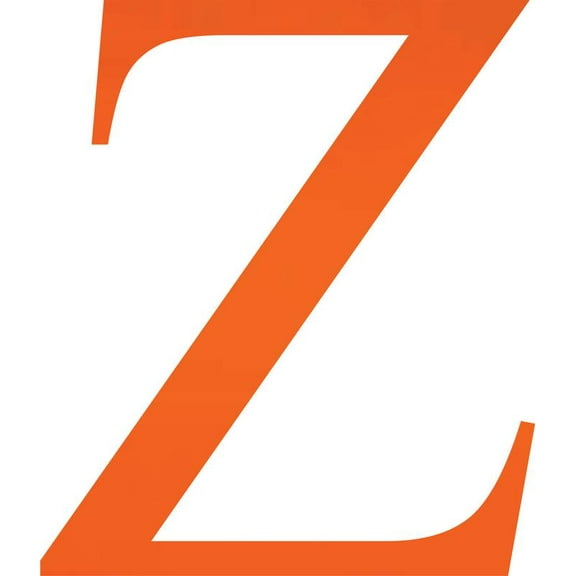 Acrylic Letter Z Times, 6'' Tall Fluorescent Orange Acrylic Alphabet Letters, Choose Color Option