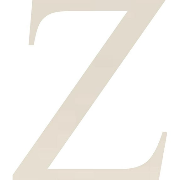 Acrylic Letter Z Times, 8'' Tall White Custom Acrylic Letters, Choose Color Option