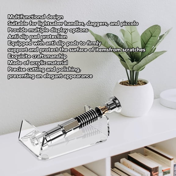 Acrylic Lightsaber Stand, Secure Display For Swords, Daggers Piccolos, Anti,Slip Base