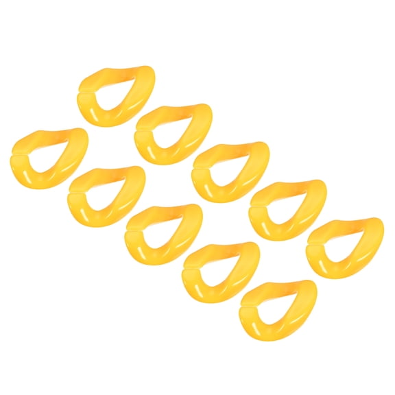 Acrylic Link Rings, 35mm Quick Linking Clips Hooks for DIY Yellow 100Pack