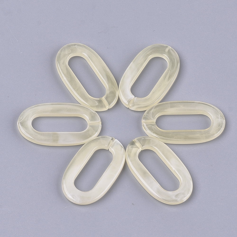 Translucent Linking Rings Acrylic Linking Rings Quick Link Connectors For Jewelry Chains Making ...
