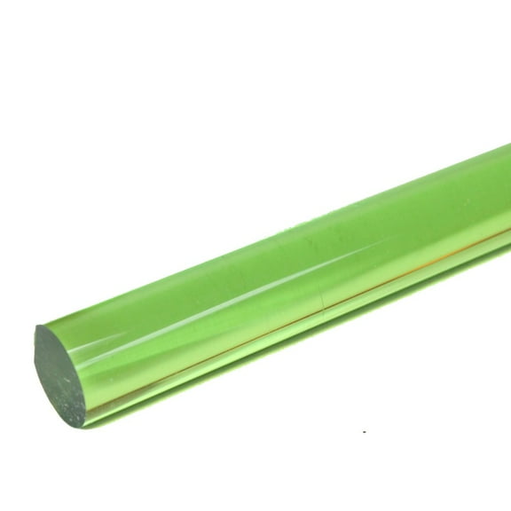 Acrylic Lucite Rod Dowel - 1" (25mm) x 24"(610mm) - One Rod (Green)