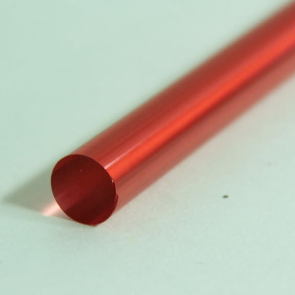 Acrylic Lucite Rod Dowel - One 1/2" (12.7mm) x 24"(610mm) (Red)