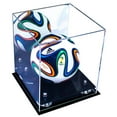 thumbnail image 1 of Acrylic MINI - Miniature (not full size) Soccer Ball Display Case with Silver Risers and Mirror (A015-SR), 1 of 2