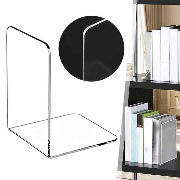 Acrylic Magazine File Holder,3.9inch Clear Desk Document Organizer, Transparent Vertical File Rack, Single Compartment Acrylic Magazine Stand, Desktop Organizer for Magazines, Books, Files, Brochures
