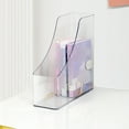 thumbnail image 1 of Acrylic Magazine File Holder - A4 Vertical Document Organizer with Handle for Desk, Clear File Rack for Home, Office, and School, 1 of 8