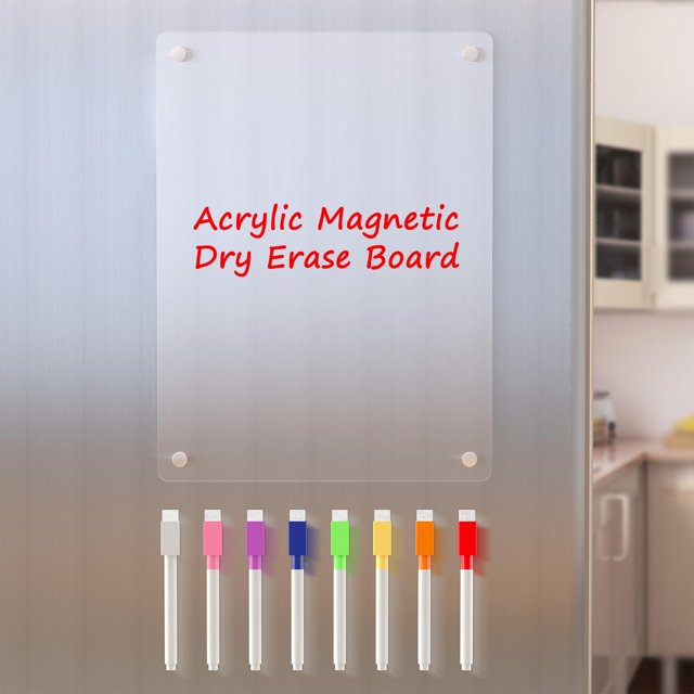Acrylic Dry Erase Board for Fridge, Clear Whiteboard for