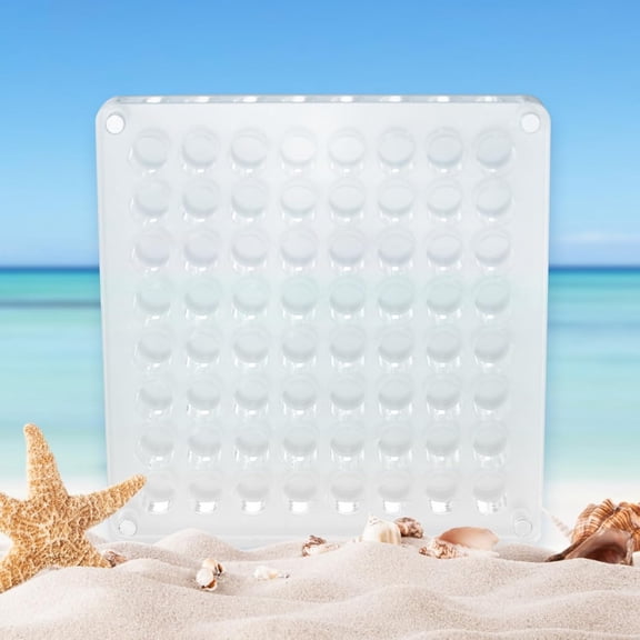 Acrylic Magnetic Seashell Display Box, Display Case Seashell Storage Box, Small Craft Organizers Container for Bead, Nail, Jewelry, Art, DIY Crafts Small Items (Round, 64 Grids)