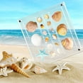 thumbnail image 1 of Acrylic Magnetic Seashell Display Box | Large 5.6x5.6in Organizer for Seashells, Trinkets, Gemstones, Jewelry | Two Compartments | Clear Transparent Decorative Storage Box, 1 of 9
