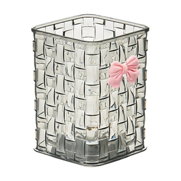 Acrylic Makeup Brush Holder - Transparent Design, Multi-Compartment, Space-Saving, for Dressing Table