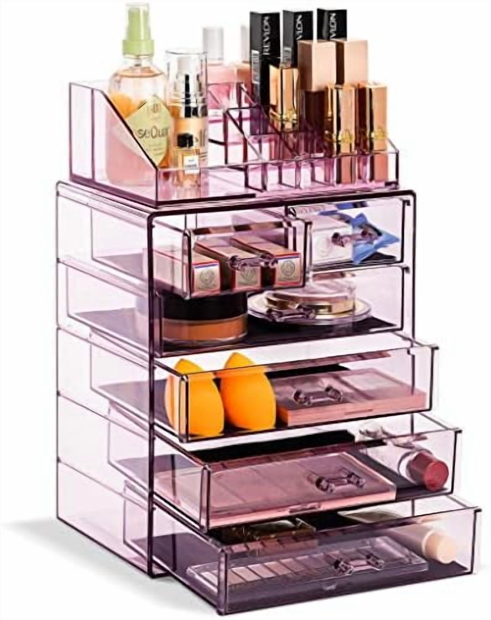 Acrylic Makeup Organizer Set, 6Drawer Vanity & Countertop Cosmetic — free download