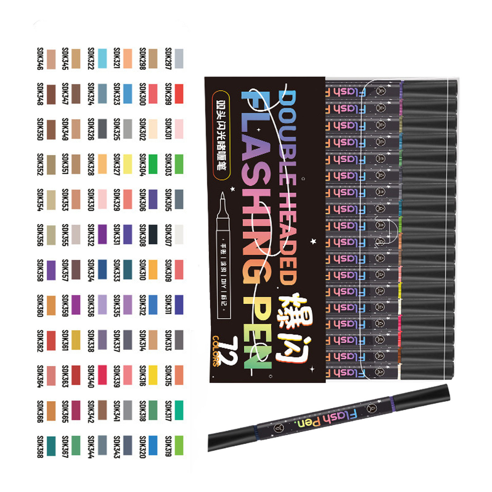 Acrylic Marker Pen Double Tip Glow in Dark Markers for Night Writing and Artistic Creation with Smooth Flowing