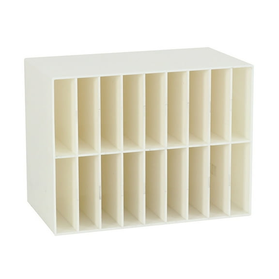 Acrylic Marker Storage Cozival Acrylic Double-Layer Marker Storage Rack - Desktop Organizer with 18 Compartments for Pens, Pencils, and Art Supplies, Home & Office Divider Box, Desk Organizer Rack, C
