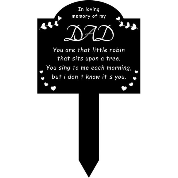 Acrylic Memorial Stakes Acrylic Memorial Plaques Cemetery Ornaments Love Words for Dad Remembrance Plaque Memorial Garden Ornaments Personalised Memorial Plaque 32cmx22cmx1.5cm