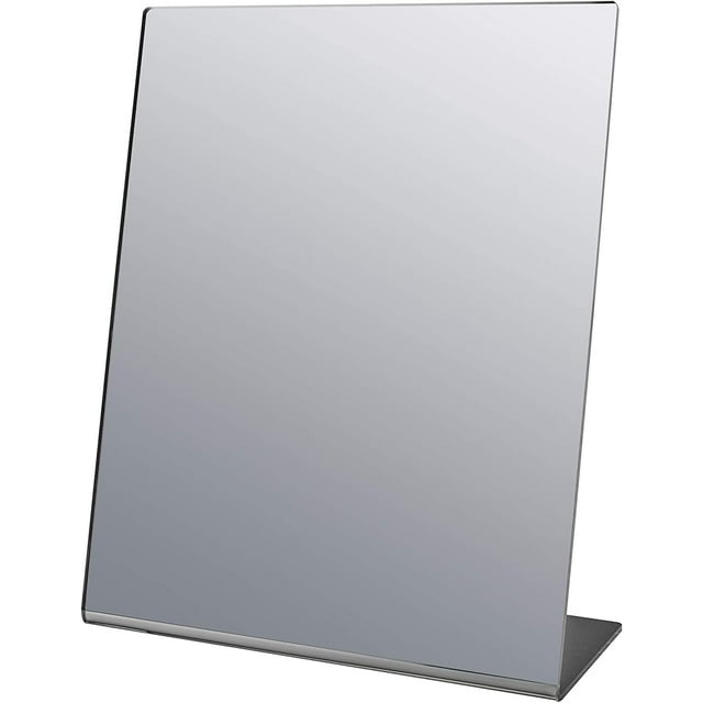 Acrylic Mirror 8” x 10” Counter Top Slanted Back L Shape Vertical Easel