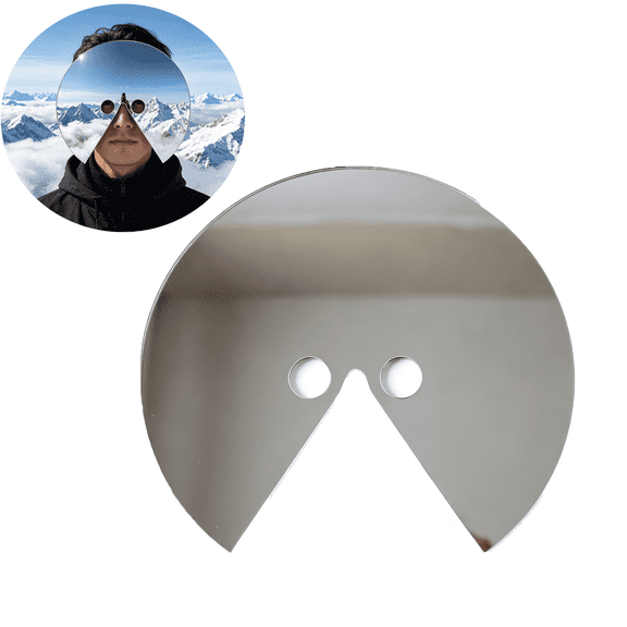 Acrylic Mirror Mask Head Mounted Mirror - Creative Anti-Selfie Reflective Face Accessory Prop for Photography and Performance Art, 13.8 Inch