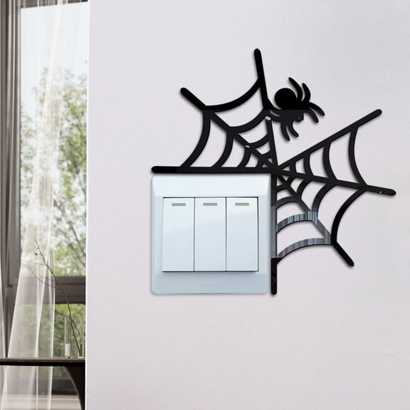 Acrylic Mirror Paste Home Switch Decoration Wall Paste, Self-Adhesive for Light Switch or Outlet Cover, 3D Effect and Easy to Apply, Modern Home Accent