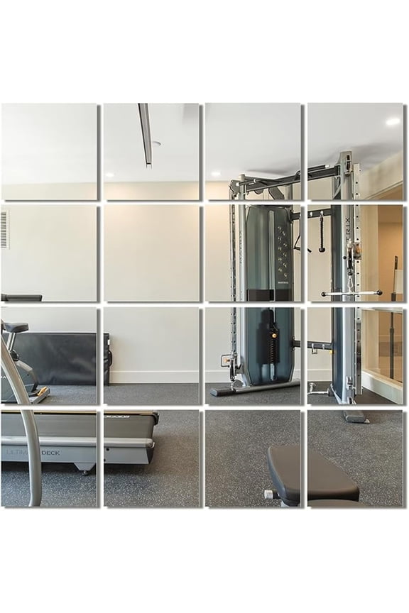 Acrylic Mirror Sheet, Flexible Non Glass Body Mirror Tiles Large Self Adhesive Mirror Stickers for Bathroom Bedroom Home Wall Decor (1pc)