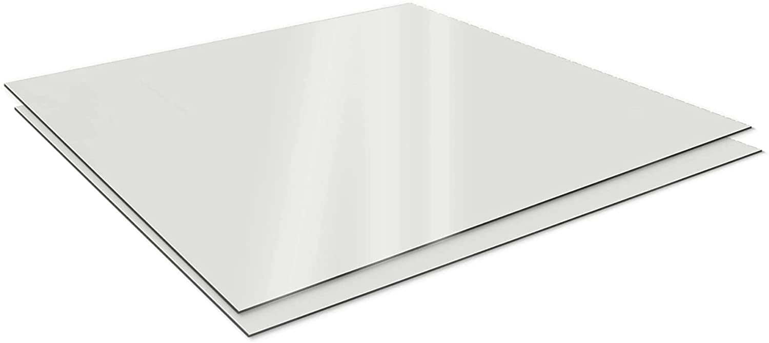 Acrylic Mirror Sheet Plexiglass 24 x 16 Inches, Corner Silver Shatterproof  Mirror Plastic Mirrors for Wall Ideal for Decoration, Craft, Home, Camping,  ..., image size:1500x669