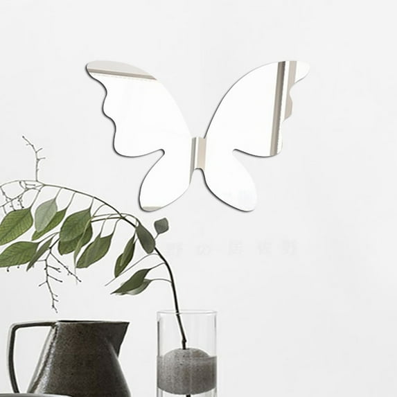 Acrylic Mirror Sticker Butterfly,1X Mirror Sticker,Nordic Acrylic Mirror Cartoon Wall Camera Props Kids Room Wall Decoration D,Wall Stickers,Home Wall Stickers