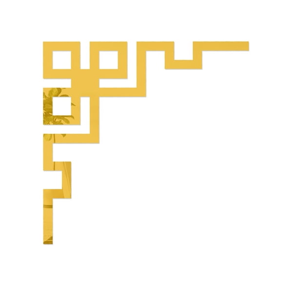 Acrylic Mirror Sticker Wall Decor Self-Adhesive Wall Corner Decorative Stickers