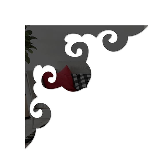 Acrylic Mirror Sticker Wall Decor Self-Adhesive Wall Corner Decorative Stickers