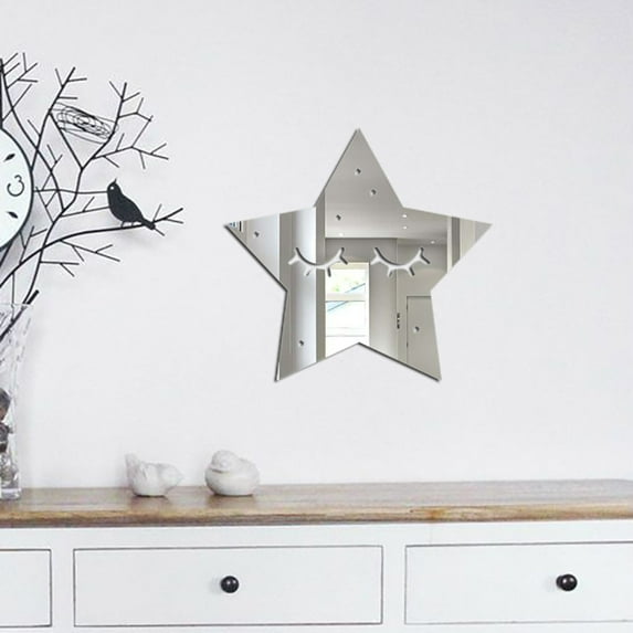 Acrylic Mirror Stickers Stars,1X Mirror Sticker,Nordic Acrylic Mirror Cartoon Wall Camera Props Kids Room Wall Decoration M,Wall Stickers,Home Wall Stickers