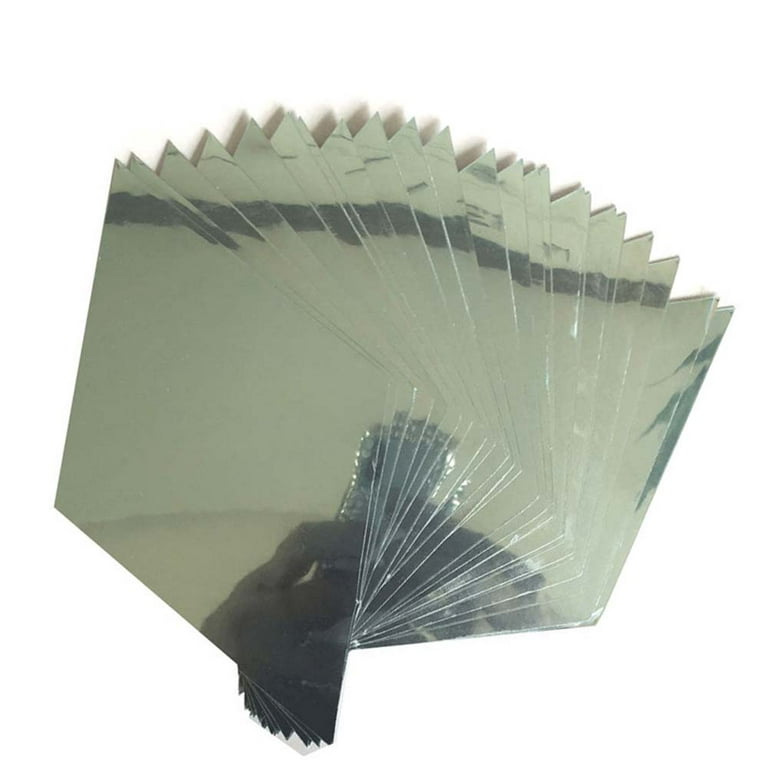 Adhesive Mirror Sheet 6 x 9 Inches Flexible Mirrors Sheets (8 Pack) |  Non-Glass Self Adhesive Stick on Mirror Tiles | Cut Mirror Paper to Size,  Peel