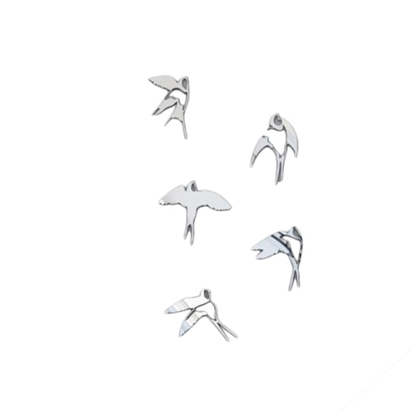 Acrylic Mirror Wall Sticker Removable Bird Wall Decal for Home Bathroom Decors