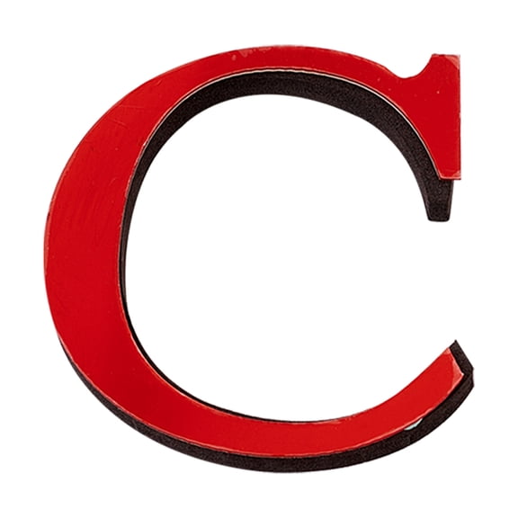 Acrylic Mirror Wall Stickers Decal with EVA Foam Alphabet Letter.C Foam: 100x90x10.5mm 100x90x1mm for DIY