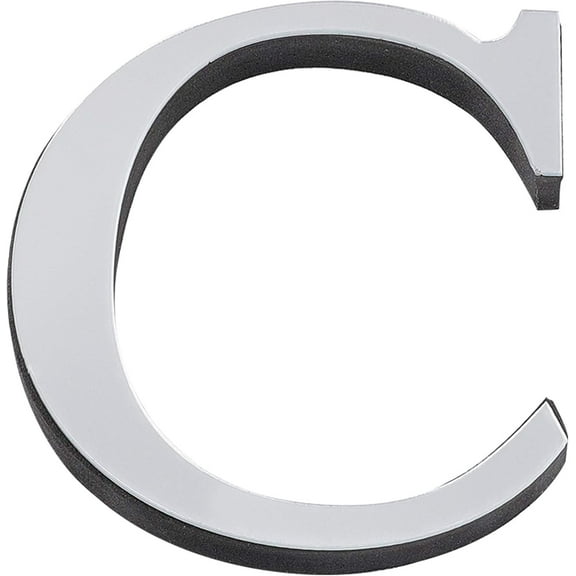 Acrylic Mirror Wall Stickers Decal with EVA Foam Alphabet Letter.C Foam: 100x90x10.5mm 100x90x1mm