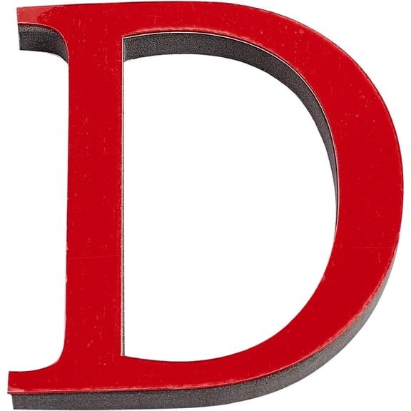 Acrylic Mirror Wall Stickers Decal with EVA Foam Alphabet Letter.D Foam: 100x90x10mm 100x90x1mm