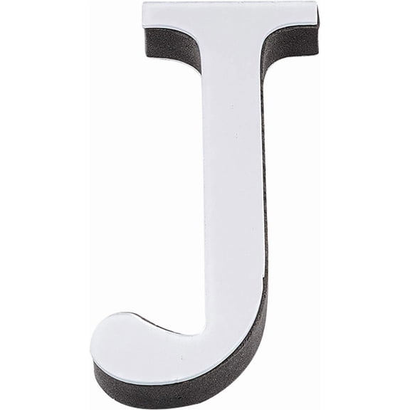Acrylic Mirror Wall Stickers Decal with EVA Foam Alphabet Letter.J 101x50x1mm Foam: 101x50x11mm Material Acrylic