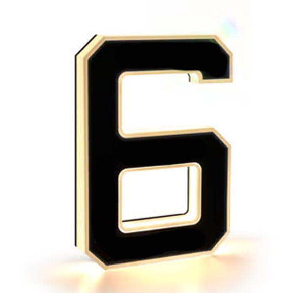 Acrylic Modern LED Address Sign Illuminated Number Plaque Customizable Digit Display for Outdoor Wall and Door