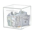 Acrylic Money Bank Saving Box, Unopenable Money Box, Clear Piggy Bank
