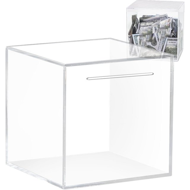 Acrylic Money Bank Saving Box, Unopenable Money Box, Clear Piggy Bank