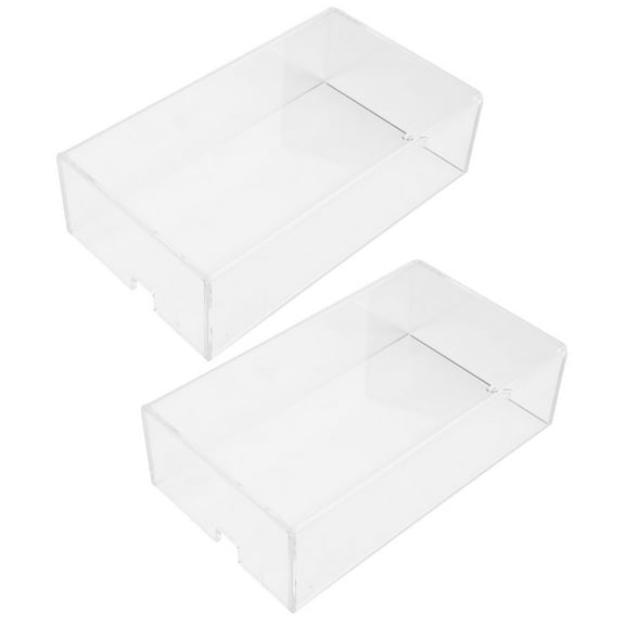 FENGGUIQU Dustproof Waterproof Transparent Acrylic Mouse Cover for Home 4Set