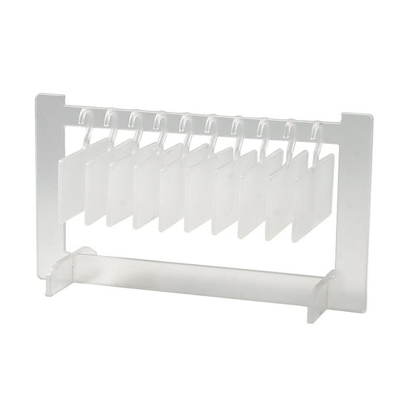 Acrylic Nail Art Display Boards Clear Nails Tips Charm Sample Display Stand with 10pcs Hangers Nail Art Display Rack False Nail Organizer for Salon