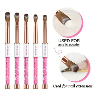 Yoseng Oval Foundation Brush 5 Pcs Toothbrush makeup brushes(Black handle  rose gold)