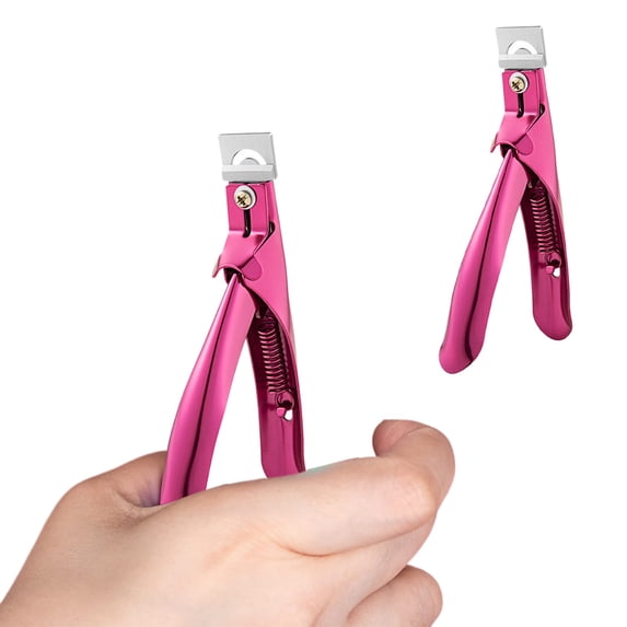 Acrylic Nail Clippers for False Nails - French Tip Cutter Rainbow Metal Nail Trimmer Stainless Steel Chameleon Finish Adjustable Angle Nail Cutter Tool for Manicure Nail Makeup Organizers
