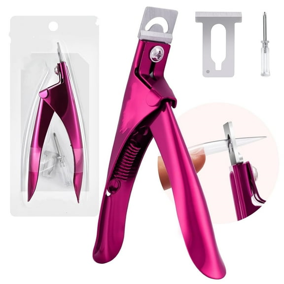 Acrylic Nail Clippers, Professional Nail Clippers Cutters for Acrylic Nails Fake Nail Tips, Adjustable Stainless Nail Trimmer, Manicure Tool for Salon Home Nail Art