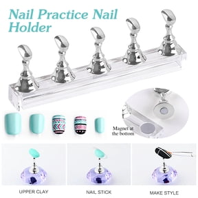 Acrylic Nail Display Stand for Practice Fingernail Tip Holder Manicure Training Tool