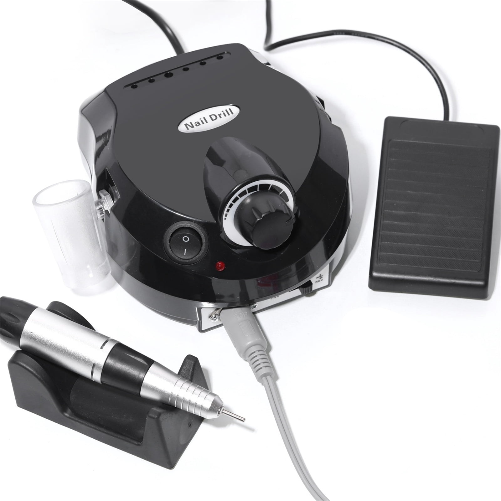 Acrylic Nail Drill-Electric Nail Drill with Foot Pedal E File Manicure Set Electric Nail File with NailDrill Bits