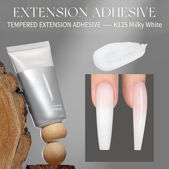 Acrylic Nail Gel for Extensions, Clear Fast Drying Builder Gel with Paperless Forms, High Gloss Strengthening Gel for DIY Manicure