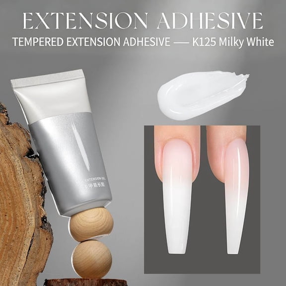 Acrylic Nail Gel for Extensions, Clear Fast Drying Builder Gel with Paperless Forms, High Gloss Strengthening Gel for DIY Manicure