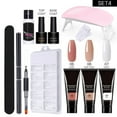thumbnail image 1 of Acrylic Nail Kit, Gel Nail Extension Kit, 7 Color Quick Dry Gel Polish with 100 False Nail Tips and Foldable USB Nail Lamp, Long-Lasting Natural Finish, Easy DIY Home Salon Use, 1 of 2