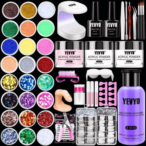 Acrylic Nail Polish Kit, Including Everything For Beginners, Professional Nail Primer Kit