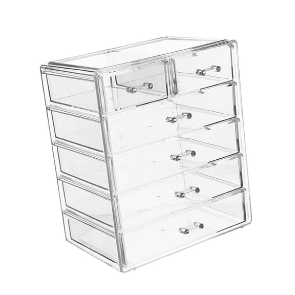 Acrylic Nail Polish Storage Box Desktop Transparent Essential Oil Organizer Portable 5 Tier Holder Box Makeup Organizer for Cabinet Bathroom
