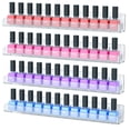 thumbnail image 1 of Acrylic Nail Polish Wall Mounted Holder Paint Organizer Storage Rack Clear 4 Pack Hanging Nail Polish Shelf Floating Wall Mount Hold up to 64 Bottles., 1 of 10