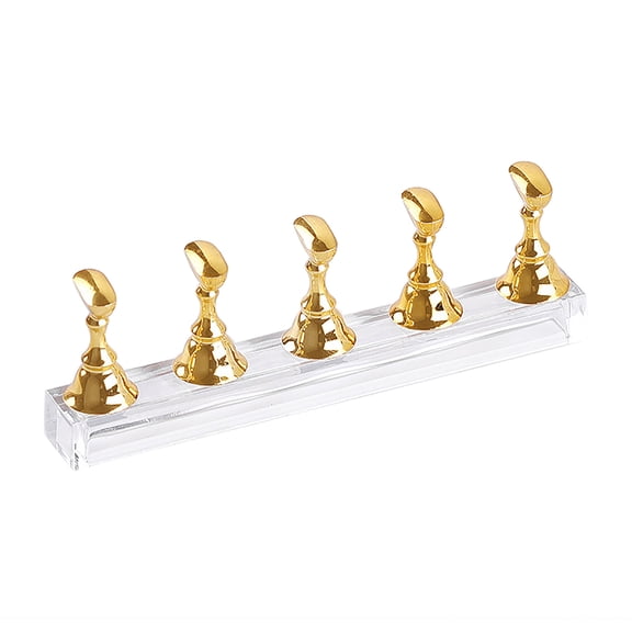Acrylic Nail Practice Stand Tip Holder Alloy Base Salon Training Display Durable Fingernail Art Manicure Tool Beginner Professional Portable Storage Organization Home Studio